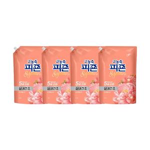 피죤 고농축 섬유유연제 시그니처 리필 라피에스타 1.6L, 4개