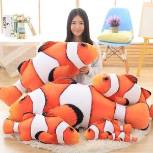 흰동가리 인형 리얼 물고기 니모 생선 쿠션 베개 생일 선물 아쿠아리움 바다 동물 120cm