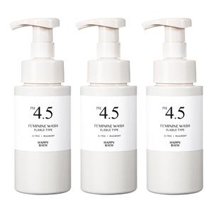 해피바스 PH4.5약산성 여성청결제, 쑥 버블, 250g, 3개