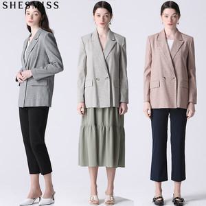 [쉬즈미스(SHESMISS)] 프리미엄 에디션 린넨블렌디드 더블 재킷 (택가격: 368000원)