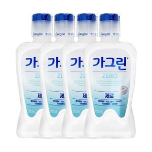 가그린 제로 구강청결제 750ml x4