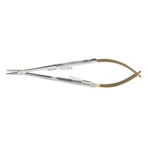 [SPICA] 골드 카스트로비조 니들홀더(직) S18-1828TC (14cm) - Castroviejo Needle Holder