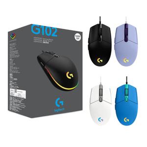 로지텍코리아 정품 박스 상품 G102 2세대  유선 게이밍 마우스 PC방 롤 배그
