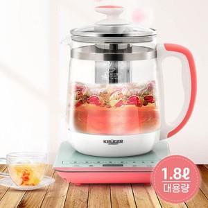 대용량 티포트 분유포트 전기 유리 커피 녹차 보이차 꽃차 포트