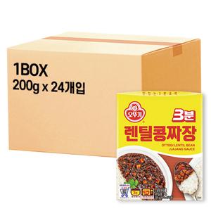 [롯데백화점]레인보우마켓 [오뚜기] 3분 렌틸콩 짜장 1박스 (200g X 24개입)