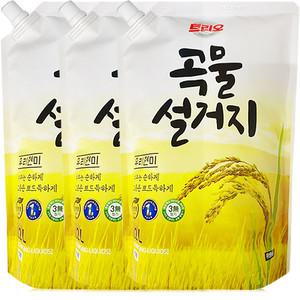 트리오 곡물설거지 우리쌀겨 리필 1.2L 3개