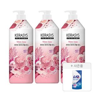 케라시스 퍼퓸 화이트 데이지 린스 1L, 3개+증정(리큐 효소부스터 겸용 리필 300mL, 1개)