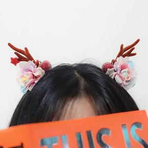 [OFLP95S9]루돌프 사슴 머리핀 꽃