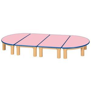 [OFK5P41R]H46 2 안전 분홍 영아 책상  기본다리 240mm