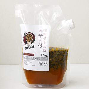 쏘스윗 새콤달콤 별난 수제 패션후르츠청 2.5kg 홈카페 에이드 요거트 과일청