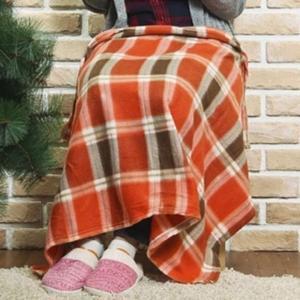 [OFM779P7]포근한오렌지무릎담요 110cm 기모보온담요
