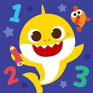 [OFM6Q4P5]아기상어 숫자놀이 보석십자수 이젤세트 20x20