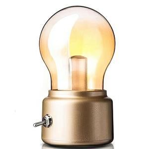 [OFM68Q73]LED 침실 수면등 충전 캠핑 무드등 백열전구