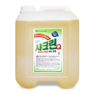 푸른신화 작업복 정비복 세탁 샤크린Q 18L 대용량 찌든때 기름때 고농축 액상 세탁세제 산업용 세정제