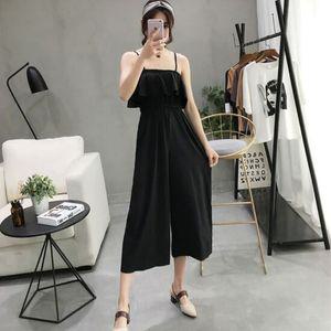 여성 민소매 밴딩 점프수트 여름 7부점프수트 끈나시