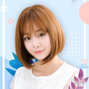 머리 통가발 스타일 여자 보브컷 똑단발 단발가발 앞머리