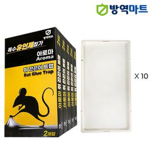 특수 유인제 첨가 쥐 끈끈이 트랩 식당 베란다 싱크대 쥐 퇴치 (5갑 10매)