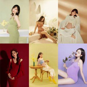 셀프 만삭 사진 촬영 임산부 원피스 드레스 의상 주수 숏 임부복 타이트한 수트 스타일