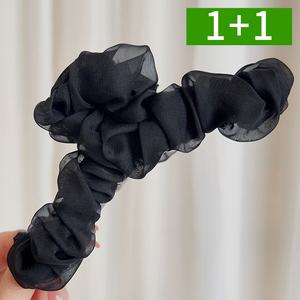 1+1 대형 헤어집게핀 쉬폰 왕집게핀 13CM 올림머리 헤어핀