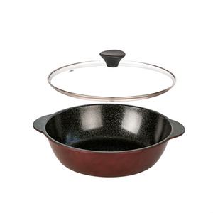 독일 바니니 IH 메가스톤 와인 전골냄비 28cm 인덕션겸용 유리뚜껑포함 