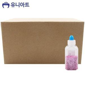 [XBGK4L8L]유니아트 메탈 반짝이 가루 분홍 20개입 공작