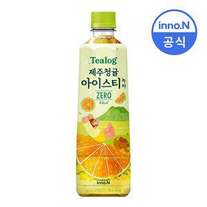 [기타]티로그 제주청귤 아이스티 녹차 500ml x 24개 / 제로칼로리 제로음료 0kcal