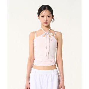 널디 NERDY 우먼스 스트링 홀터 넥 슬리브리스 탑 베이비핑크 PNEU24SL0215 241693