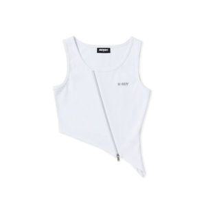 널디 NERDY 우먼스 스파클링 로고 슬리브리스 탑 화이트 PNEU24SL0400 242269