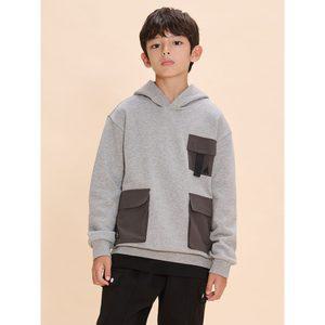 [BEANPOLE KIDS] 멀티 포켓 후디 스웨트트 셔츠  그레이 (BI4941U113)