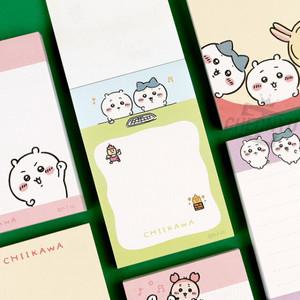 치이카와 직사각 미니 메모 패드 다꾸 떡메모지 떡메 메모지 미니 포켓 핸디 수첩 65매 (랜덤) v3