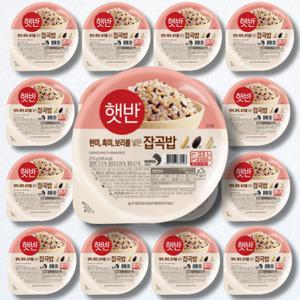 햇반 현미 흑미 보리를 넣은 잡곡밥 210g 32개