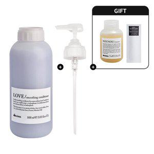[다비네스](강남점)러브 스무딩 컨디셔너 1000ml (+누누 샴푸 75ml & 오아이 컨디셔너 12ml)