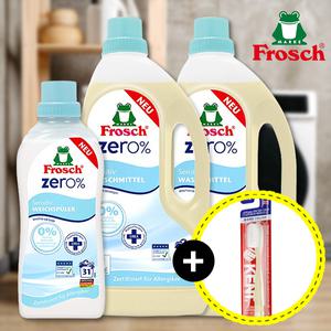 프로쉬 제로 세탁세제 1500ml*2개 + 제로 섬유유연제 500ml (켄트칫솔드림)
