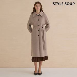 [SOUP] 캐시미어 벨티드 핸드메이드 롱 코트(SABLCF2)