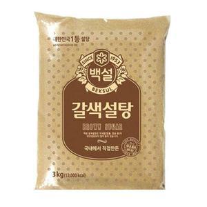 백설 갈색설탕(황설탕) 3kg x 1개