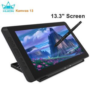 HUION Kamvas 13 블랙 그래픽 드로잉 태블릿 모니터, 전체 라미네이션 드로잉 모니터, 범위 120% sRGB 266P