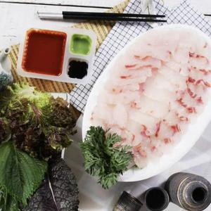 서천 자연산 광어회 회+뼈+양념장+(매운탕채소)