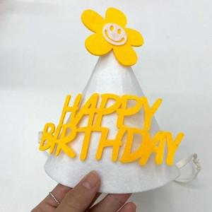 [하프클럽/셀러허브_여성트랜드패션]플라워 펠트 생일축하모자 꼬깔모자