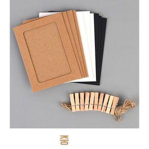 인테리어 DIY 우드집게 종이액자 10P (중)X2개