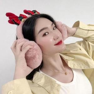 [라일리] Rly 방울방울 귀마개 데일리 루돌프 성탄절귀마개 보온 겨