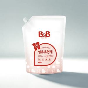 비앤비 유아 세탁 섬유유연제 시그니처 자스민&로즈 리필형 1500ml x 3개