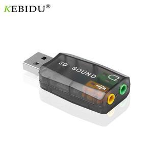 PC 2.1채널 외장 USB 사운드 카드 3.5mm 마이크 헤드폰 잭 스테레오 3D 헤드셋 노트북 PC용 스피커