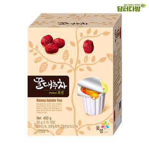 꽃샘 꿀대추차 포션(15입) 꿀차 달콤한 액상 전통 음료 꿀음료