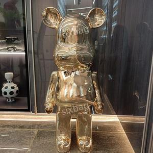 도금 베어브릭 피규어 곰돌이 폭력곰 아트토이 고급 장식 저금통
