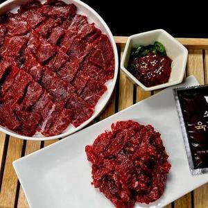한우뭉티기 250g + 한우육회 300g 품격안주 양념장
