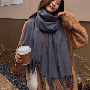 여자 클래식 민무늬 미니멀리즘 방한 FW 목도리