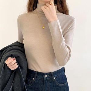 [BZJL7O5M_4C]여자목티 대학생 데일리 반목폴라 티셔츠