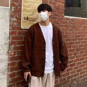 [라일리] Rly 남성 기본 브이넥 오버핏 가디건