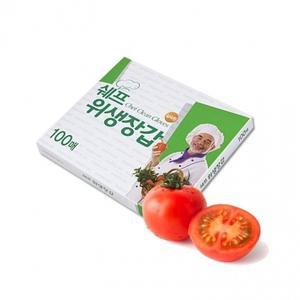 쉐프 위생장갑 일회용 주방 비닐 장갑 100매