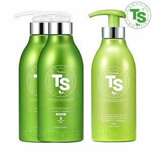 [티에스]TS 프리미엄 샴푸 500g 2개 + 컨디셔너 500ml